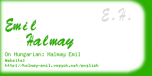 emil halmay business card